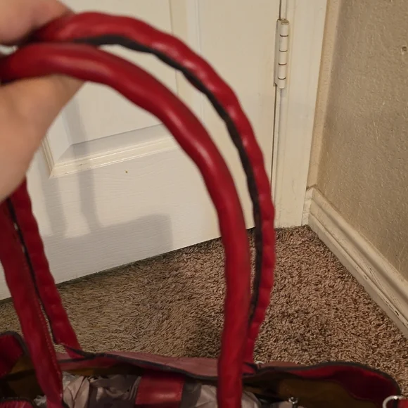 Patricia Nash Red Leather Tote with Braided Handles - Picture 5 of 14
